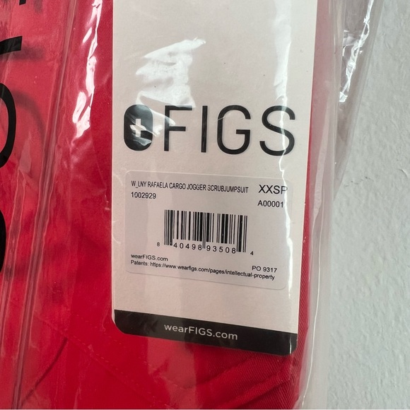 Pop Red LNY Figs Jogger Jumpsuit - Picture 3 of 4